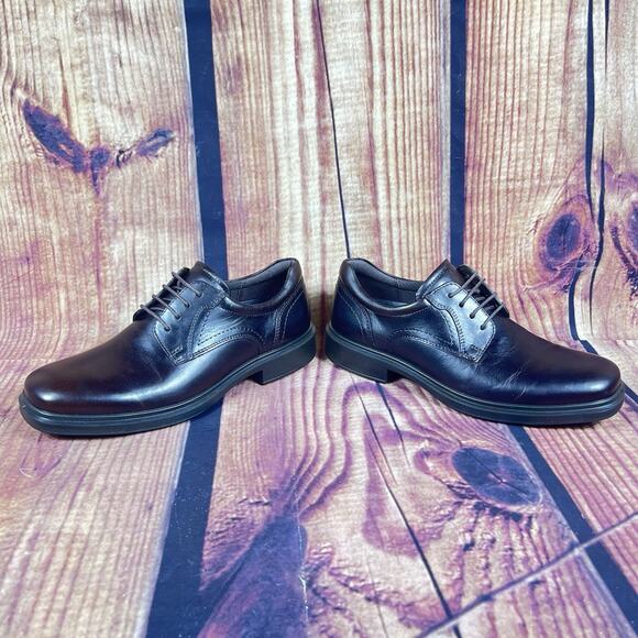 ECCO Helsinki 2 Shoes Men 6-6.5 EU 40 Mocha Brown Plain Toe Lace Up Oxford NEW main image 5